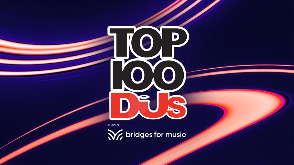 Arte oficial da votação do Top 100 DJs 2026 da DJ Mag